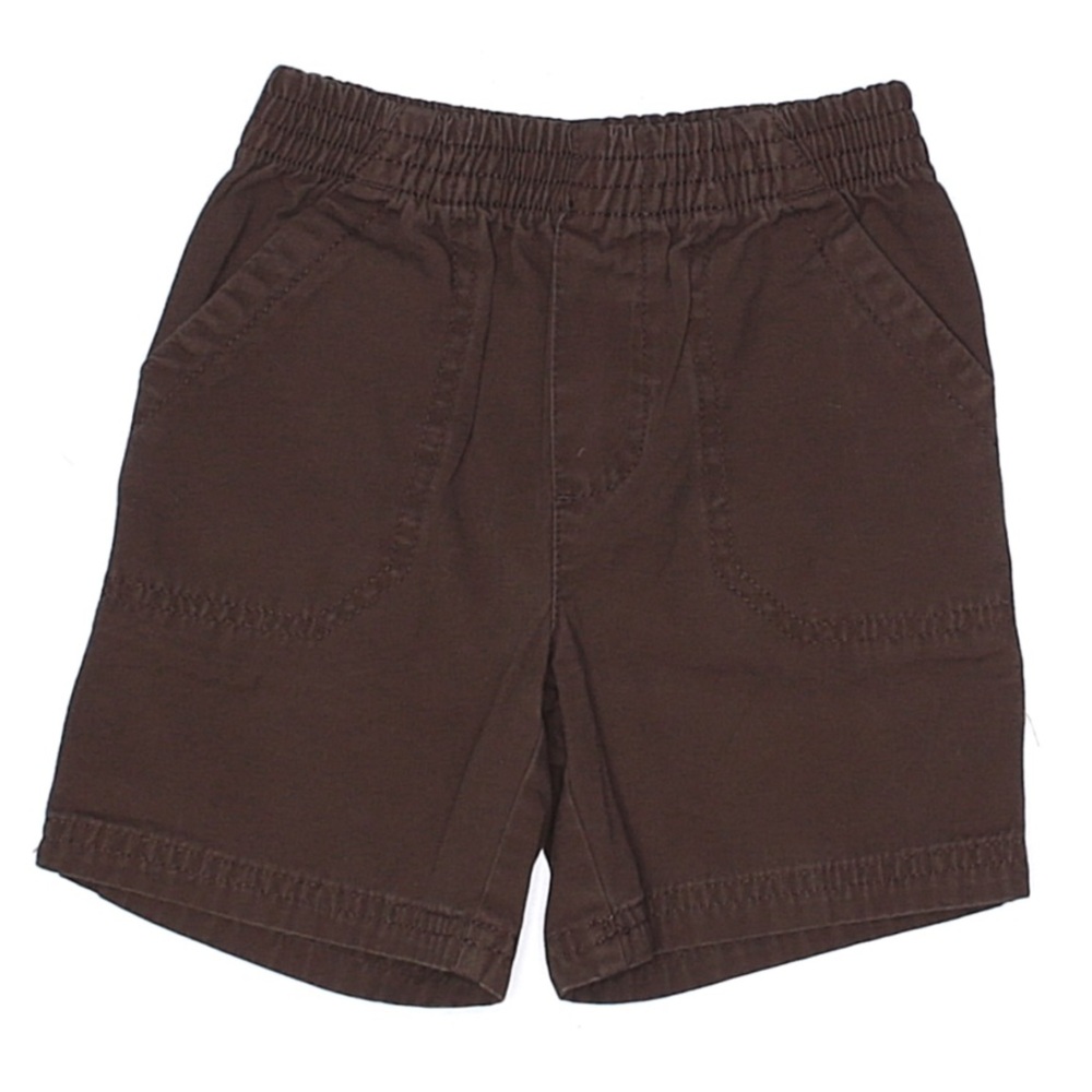 JUMPING BEANS Size 3T Brown Everyday Chino Shorts Flat Front Elastic Waist 4.25”